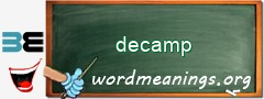 WordMeaning blackboard for decamp